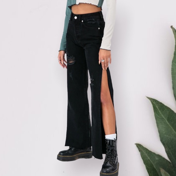 Adika Denim - Adika Black Jeans Slit Side Jeans New size Small